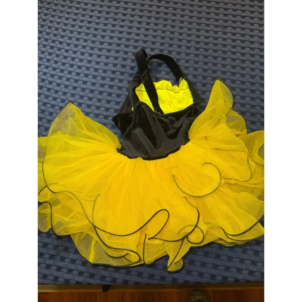 Revolution Dance Wear Dress Ballet Costume Tutu Black Yellow Size SC